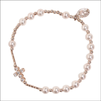 오프 핵진주 묵주 팔찌(핑크)(상품코드:3495501)